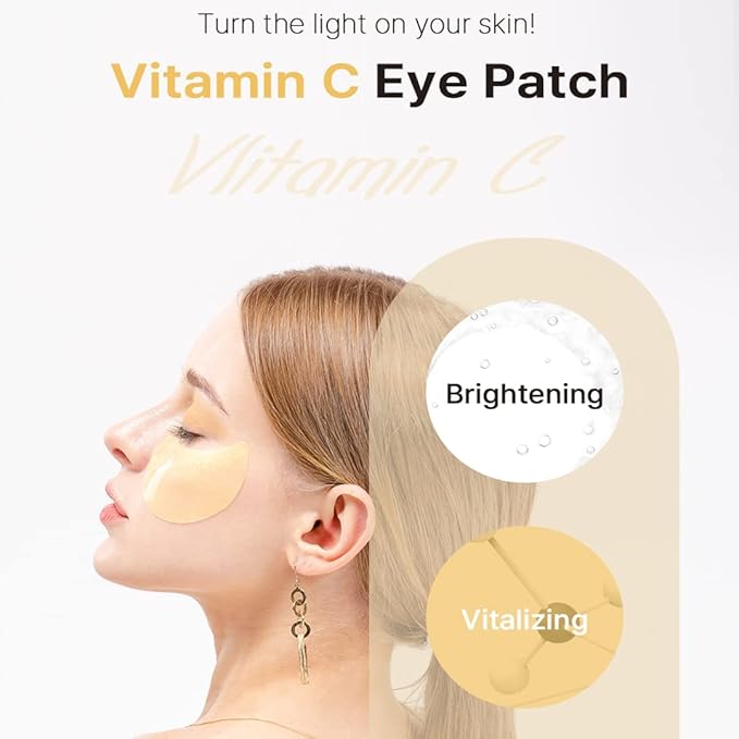 KSECRET Extra Illuminating Eye Gel Patches, 102g/3.45oz. 60pcs (15 full pairs) with VITAMIN C | Korean Skincare | Under Eye Masks for Pigmentation Revoval, Anti-Wrinkles, and Dark Circlesā¦