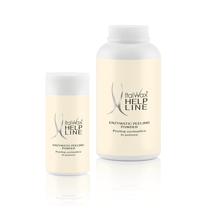 Italwax Help Line Enzymatic Peeling Powder 1.06 oz (30g) – Gentle Facial Exfoliant with Papain and Bromelain – Pre-Waxing Skincare – For Professional and Home Use