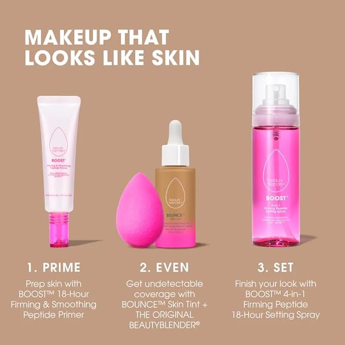 Beautyblender 12-Hour Always on Radiant Skin Tint, Breathable Serum Foundation Stays Put for All Day Long Wear, Infused with Hyaluronic Acid & Niacinamide, Medium 2