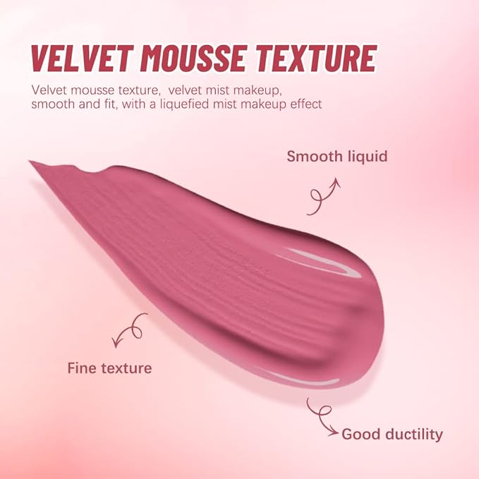 2 Colors Liquid Blush,Soft Cream Face Blush, Dewy Cheek Tint, Long Lasting Natural Matte Finish Looking,Moisturizing Lightweight Blendable Feel (01-BLISS / 03 - HOPE)