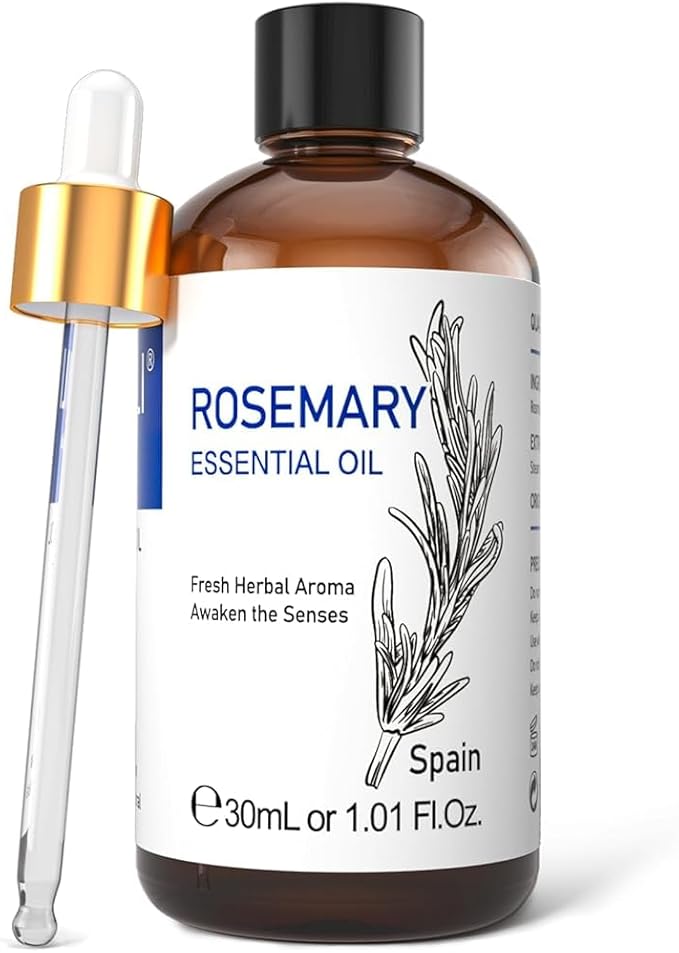 HIQILI Rosemary Essential Oil, for Hair Growth, Scalp, Add to Shampoo & Conditioner, 100% Pure & Natural - 1 FI Oz
