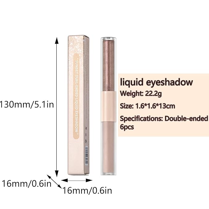 Coco Brown Matte Liquid Eyeshadow Glitter Double Ended Metallic Eyeshadow Sticks For Eyes Pencil Primer Base Quick Drying Waterproof Long Lasting Highlight Stick And Shadow Pen Eye Makeup(#3)