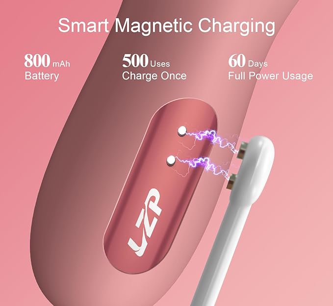 LZP Facial Cleansing Brush, Silicone Electric Exfoliator Scrubber with 6 Speeds, Rechargeable Face Scrubber for Cleansing, Exfoliating and Massaging, Waterproof Face Scrub Brush for Men & Women