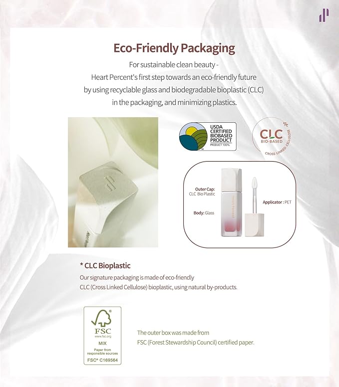 Heart Percent Dote On Mood Pure Glow Tint, Watery & Lightweight Moisturizing Lip Stain Long Lasting Liquid Lipstick 6.8g, #04. Mauve