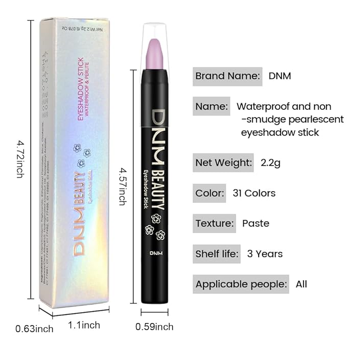 Kaely Cream Eye Shadow Sticks, Waterlily Purple Matte Eyeliner Pencil Eyeshadow Palette Makeup, Eye Highlighter Brightener Stick for Older Women Waterproof Pigmented, sombras para ojos, New-69