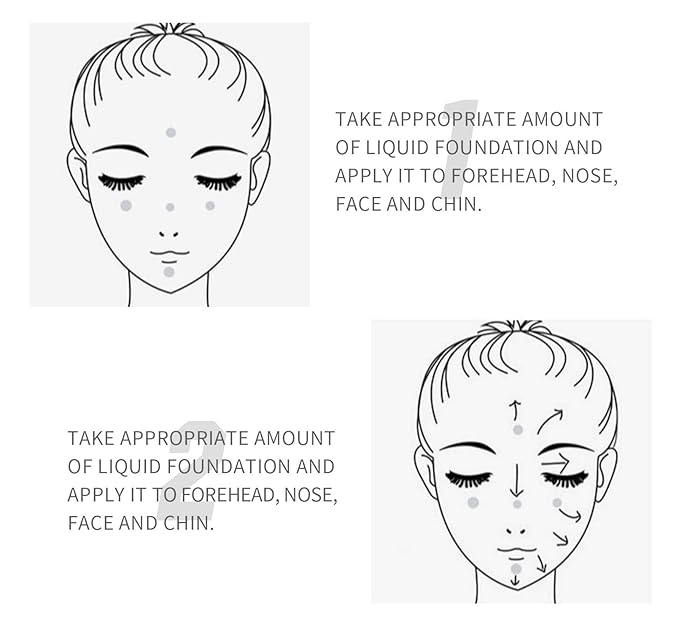 2 Pack PHOERA Foundation 103# Warm Peach and 104# Buff Beige, Flawless Soft Matte Liquid Foundation,24 HR Full Coverage Mattle Oil-Control Foundation Makeup.