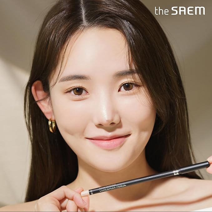 THESAEM Cover Perfection Concealer Pencil – Non Comedogenic spot Eraser - Conceal Blemish,Aging Spot,Acne&Freckle – Multi-Use Under Eye Concealer for Dark Circle,1.4g (1.0 Clear Beige)