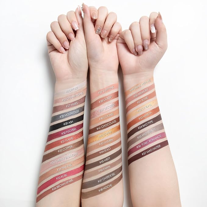 FOCALLURE Shimmer and Matte Cream Eyeshadow Stick,Smooth Brilliant Eye Brightener Pencil for Women,Long Lasting Waterproof Eye Shadow and Liners Makeup,Drink With Me