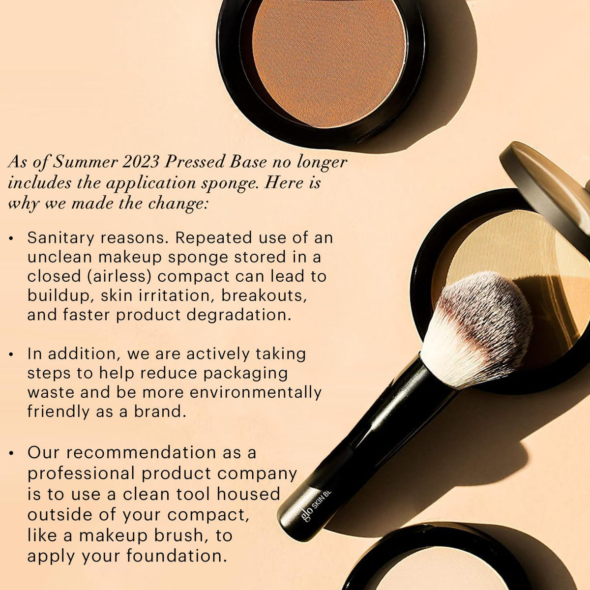 Glo Skin Beauty Pressed Base Powder Foundation Makeup (Beige Light) - Flawless Coverage for a Radiant Natural, Second-Skin Finish