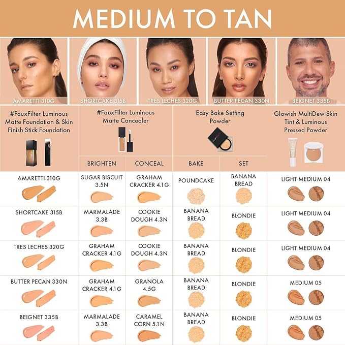 HUDA BEAUTY #FauxFilter Skin Finish Buildable Coverage Foundation Stick 330N Butter Pecan