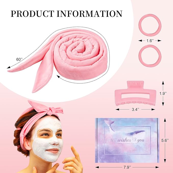 Heatless Curling Rod Headband, Upgraded 60" Extra Long Heatless Curls Headband Soft Hair Curlers to Sleep In Hair Rollers No Heat Curls (Deep Pink)