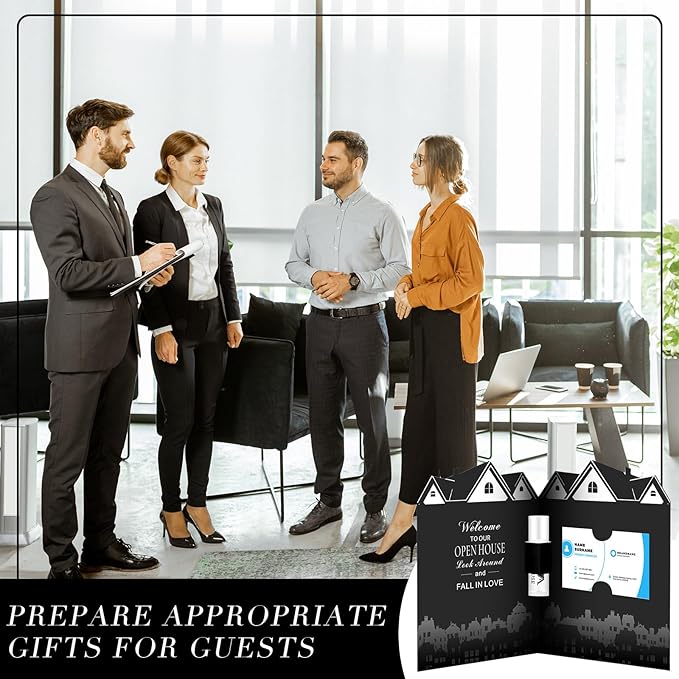 25 Pcs Open House Lip Balm with Cards Real Estate Agent Supplies Lip Moisturizer Moisturizing Lip Balm Bulk Moisturizing Lip Balm Stick for Open House Business Advertising Events