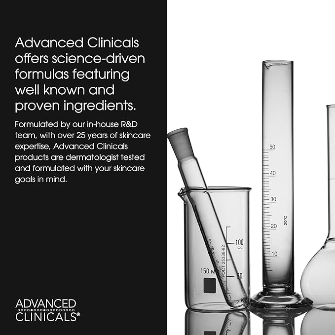 Advanced Clinicals Brightening Vitamin C Serum For Face With Glycolic Acid + Lactic Acid | Vitamin C Eye Serum Face Moisturizer For Improving Look Of Dark Spots & Uneven Complexion, 2-Pack