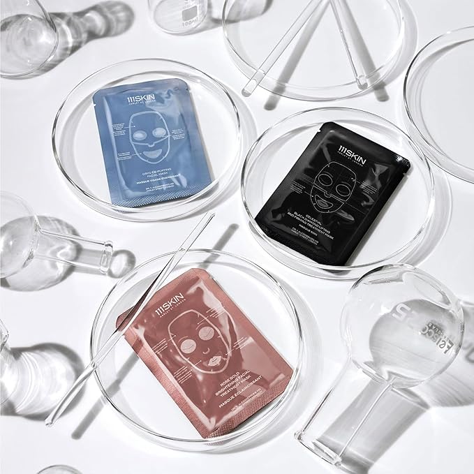 111SKIN Celestial Black Diamond Lifting and Firming Treatment Mask - Anti-Aging - Tone, Tighten, Retexturize Complexion - Fragrance Free - Set of 5 (2.5 oz each) - Face Mask