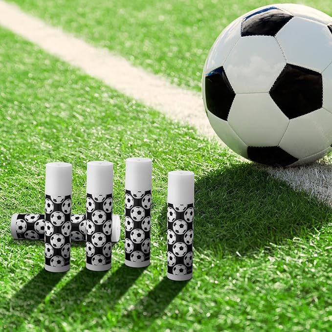 24 Pcs Soccer Lip Balm Soccer Team Gifts Soccer Party Favors Soccer Lip Balm Gift for Soccer Team Soccer Party Guest Supplies