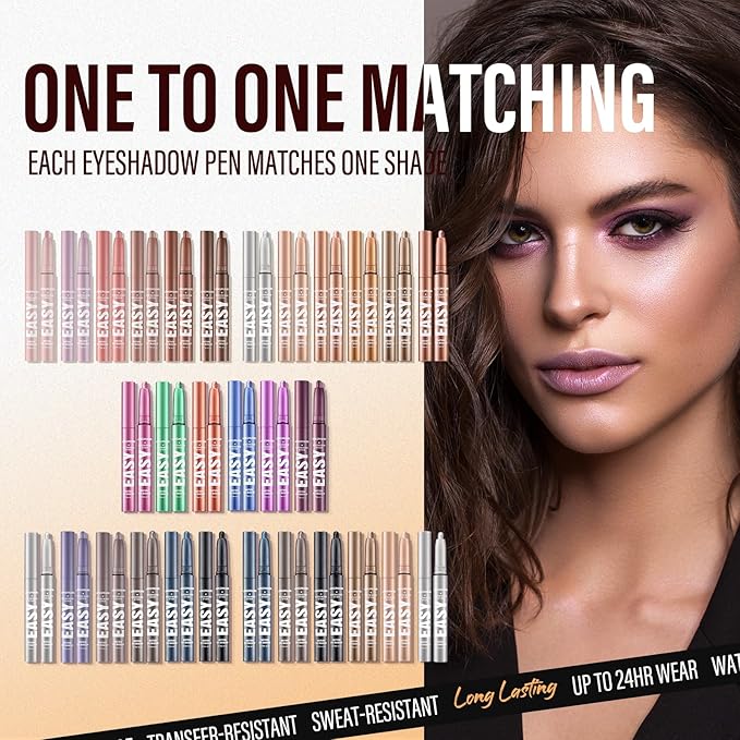 Jolilab Eyeshadow Stick Set, 8 Colors Matte Professional Bright-Colored Contouring and Highlight Eyeshadow Stick, Cream Waterproof Long Lasting High Pigmented Eye Shadow. (2, 05+07)