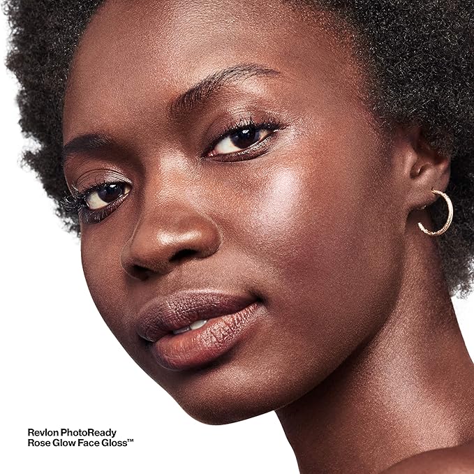 Revlon Face Primer, PhotoReady Face Gloss Rose Glow, Face Makeup for All Skin Types, Hydrates, Illuminates & Moisturizes, Infused with Glycerin & Olive Oil Extract, 80% Water, 1 Fl Oz