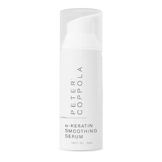 Peter Coppola a-Keratin Smoothing Serum - Lightweight Serum Adds Shine & Moisture To Frizzy And Damaged Hair - Hair Repair Serum With Argan Oil Conditions & Hydrates Frizz & Split Ends 1.69 oz