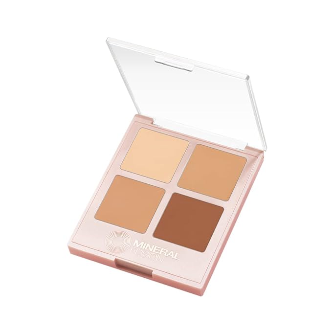 Mineral Fusion Concealer Palette, Warm to Deep, Decadence, Set of 4 Shades