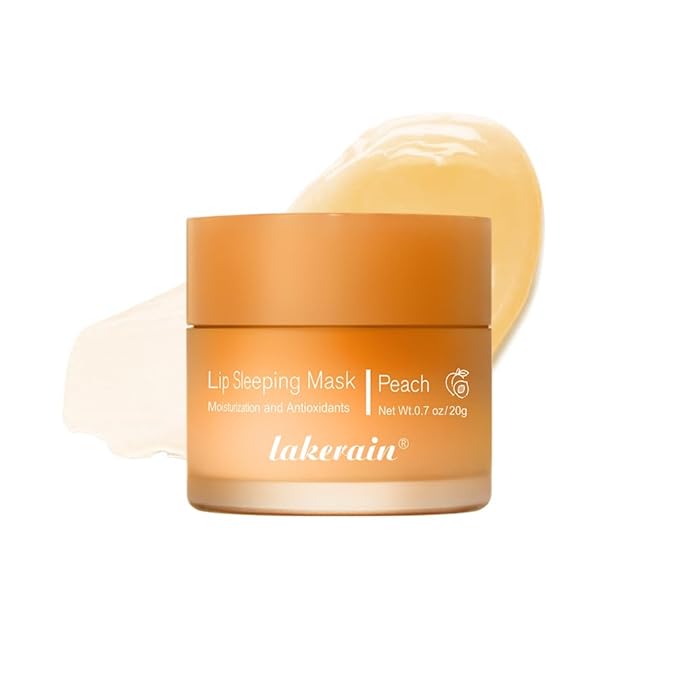Lip Sleeping Mask,lip Mask With Vitamin C, Antioxidants,lip Mask Overnight,Improves Dryness,Nourishes And Hydrates,Brighten Lip Colour,Reduce Lip Lines 0.7 Fl Oz (01#peach)