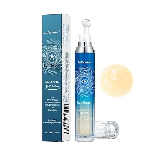 Caffeine Eye Serum for Dark Circles, Puffiness, Bags Under Eyes, Illuminating Eye Serum, Retinol Eye Serum, Anti-Aging Eye Serum for Dark Circles, Age Spots, Fine Lines, Wrinkles