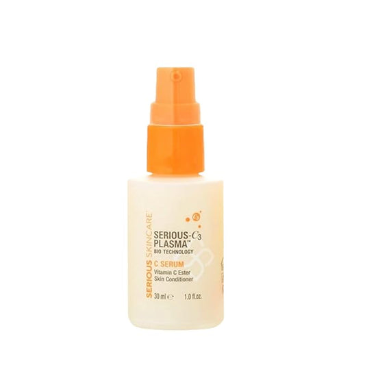 Serious Skincare Vitamin C Anti-Aging Facial Serum with Hydrolyzed Collagen - For Plump, Hydrated Skin - Brightening C3 Plasma Conditioner for Reducing Dark Spots, Fine Lines & Wrinkles 1 Fl Oz