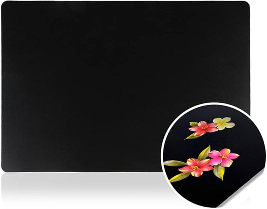 10Sheets Plastic Nail Art Palette Nail Painting Board Nail Drawing Board Nail Painting Mixed Color Palettes Paint Mixing Palette for Nail-Art Beauty Salon Color Cream Mixing, Black