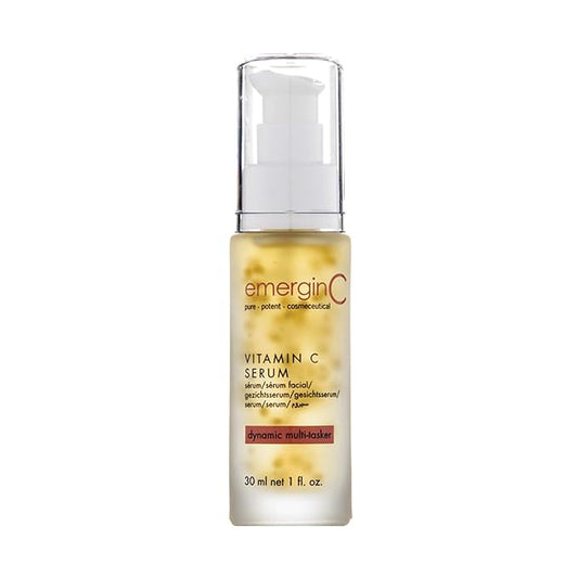 emerginC 12% Vitamin C Facial Serum - Extra Strength Micro-Encapsulated Spheres to Help Address Visible Signs of Aging + Dark Spot (1 Ounce, 30 ml)