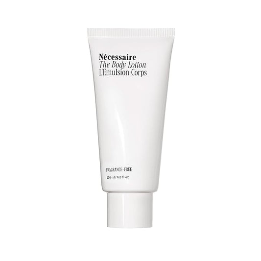 Nécessaire The Body Lotion – Fragrance-Free Hydrating Body Moisturizer with 5 Peptides, Niacinamide, Vitamins C/E, Omega-6/9 – Lightweight, Non-Greasy Lotion for Sensitive Skin – 6.8 oz