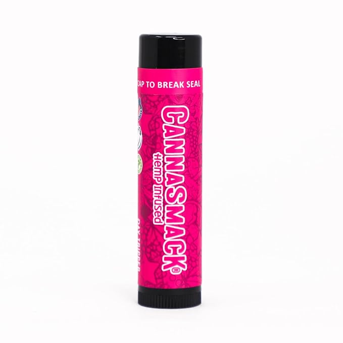 CannaSmack Natural Hemp Lip Balm - Sweet Mint Flavor - Besswax and Natural Botanical Extracs - Cooling & Moisturizing