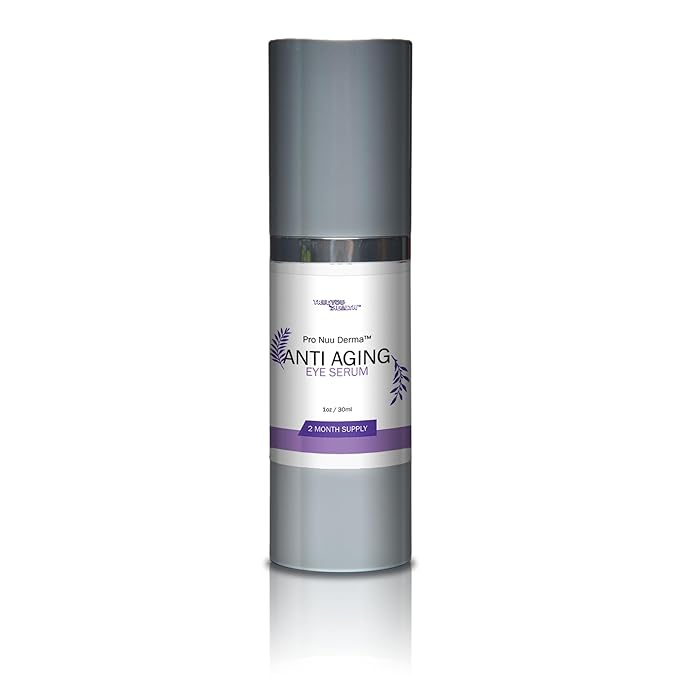 Pro Nuu Derma Serum - 2 Month Supply Anti Aging Serum - Our Best Eye Serum - Improve Dark Circles & Wrinkles with Anti Aging Vitamin C Anti Wrinkle Serum - Anti Aging Eye Serum to Aid Skin Stem Cells
