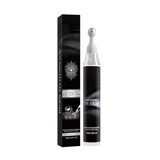 Eye Cream for Puffiness and Bags Under Eyes, Under Eye Cream for Dark Circles, Eye Roller for Puffy Eyes, Caffeine Eye Serum with 360°Massage Ball Reduce Wrinkles and Fine Lines