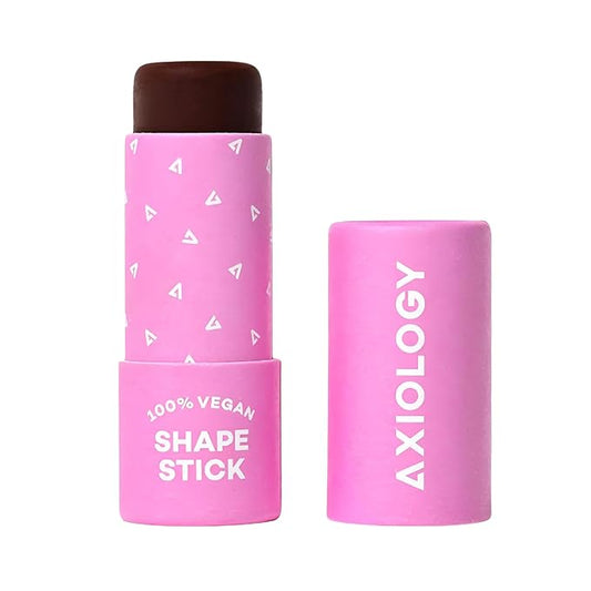Axiology Shaping Stick for Definition, Bronzing, and Contour Foundation Shape Stick Cream Bronzer Pen Professional Face Shaping & Contouring Buildable Coverage Long Lasting Shade Cheeks Vegan (Deep)