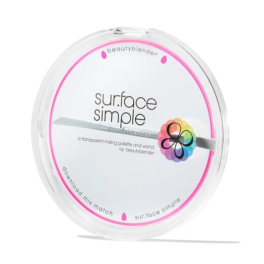 Beautyblender® | Surface Simple Portable Clear Beauty Blender Makeup Mixing Palette, Mix and Match Foundations and Creams, Includes Mixing Makeup Wand