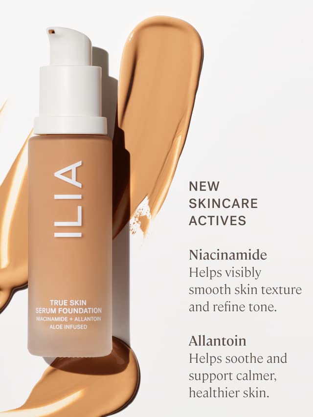 ILIA - True Skin Serum Foundation | Non-comedogenic, Cruelty-Free, Vegan, Weightless Feel, Buildable Coverage, Safe For Sensitive Skin (Chios SF6)