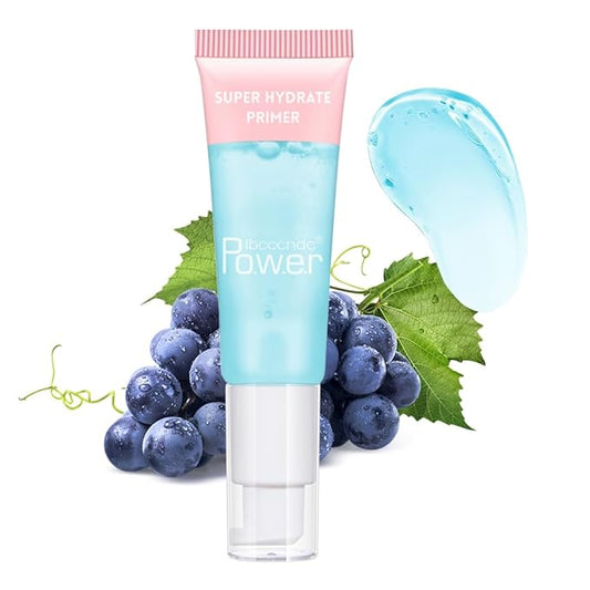 AKARY Gel-Based & Hydrating Face Primer For Smoothing Skin & Gripping Makeup with Vitamin C, Vitamin E, Retinol, Long-Wear Foundation Face Primer for Oil Control, Even Fine Lines, 0.81 Fl Oz, 04 Grape