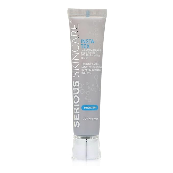 Serious Skincare INSTA-TOX Facial Firming Wrinkle Smoothing Serum and Reverse Lift Firming Eye Cream Set - Filler for Fine Lines, Deep Wrinkles and Pores - Temporary Eye Tightener