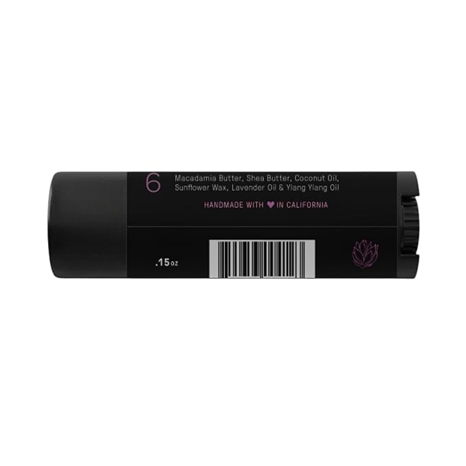 Natural Lip Butter Lip Balm - Lavender - Pure Enough to Eat - Made With Just 6 Vegan Ingredients - 100% Natural & Organic Moisturizing Lip Care for All Day Hydration (Single)