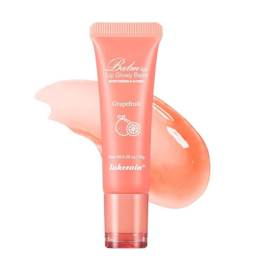 Hydrating Lip Butter Balm for a Glossy Finish and Lip Glow - Lip Glowy Balm with Summer-worthy Fragrance | Vegan Lip Care (#3-Grapefruit)