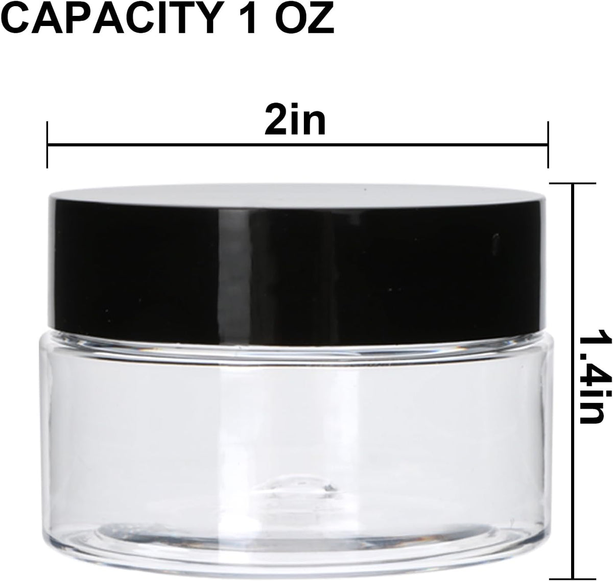 8 Pack 1oz Plastic Containers with Lids, Jars with Lids, Great for storing,lip balms, creams, ointments, cosmetics, samples