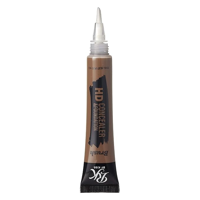 Ruby Kisses HD Brush Concealer & Foundation, Full Coverage, Color Correcting, Highlight, Contour 3 Pack (Chestnut)