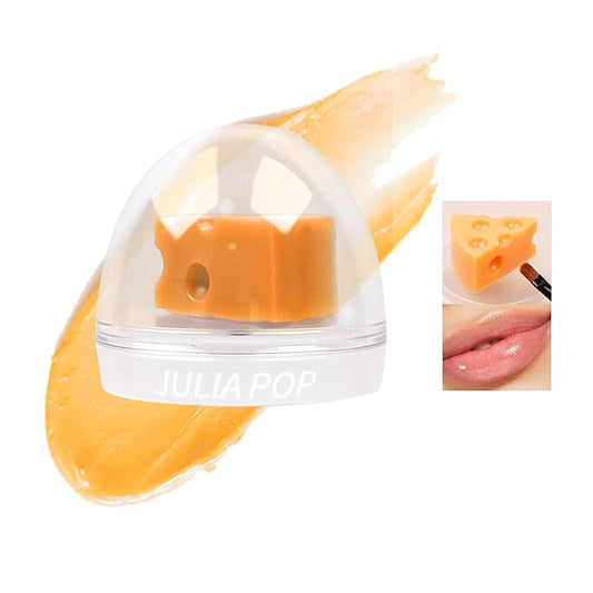 AKARY Cheese Shaped Tinted Lip Balm, Natural Moisturizing Lip Care All-day Moisture, Daily Lip Balm for Chapped Cracked Dry Lips, Soothing, & Refreshing, Hydration Treatment & Sleeping Care, 0.28oz