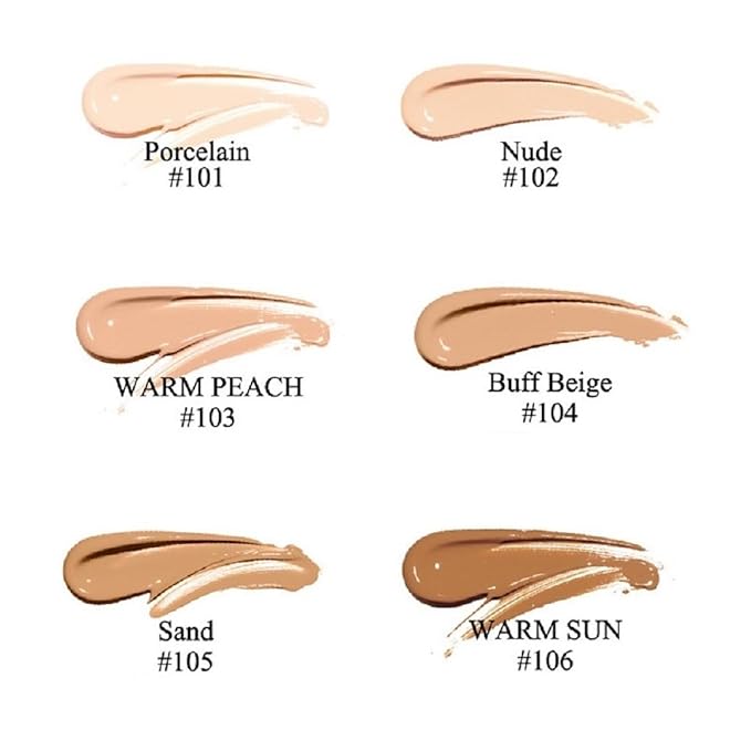 2 Pack PHOERA Foundation 101 Porcelain Makeup,Full Coverage Foundation for Women and Girls(101 Porcelain)