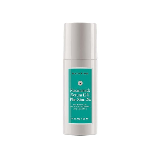 Naturium Niacinamide Face Serum 12% Plus Zinc 2% Jumbo, Anti-Aging, Pore Minimizer & Dark Spot Corrector with Hyaluronic Acid & Vitamin E, Vegan & Cruelty-Free, 2 oz