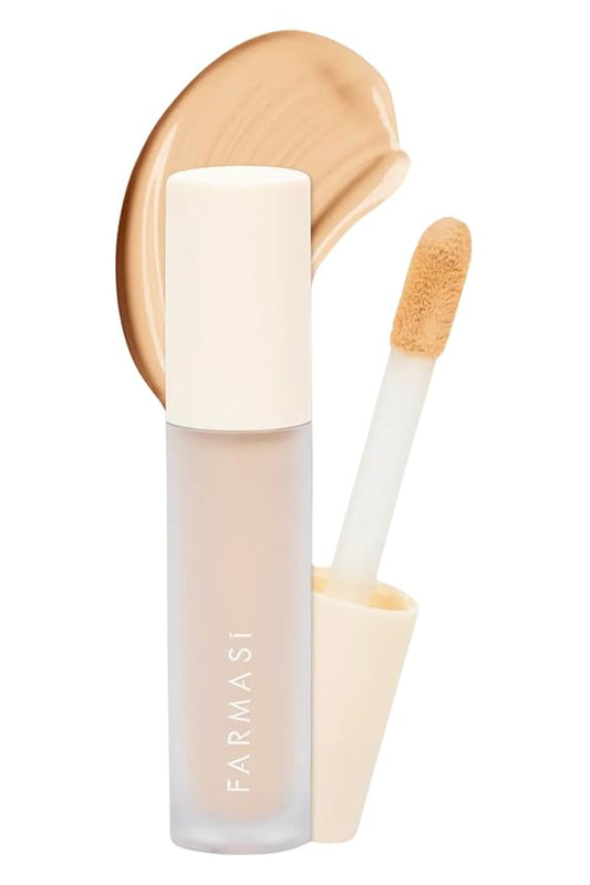 FARMASI Vfx Pro Liquid Concealer Makeup, All-in-one Full Coverage, Highly Pigmented Concealer for All Skin Type, Hide Shadows & Imperfections, Enhance Skin Fullness Foundation Concealer 0,24 Fl Oz C02