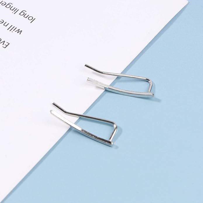 Boho Bar Ear Climber Earrings Gold Stick Studs Earrings Bar Ear Crawler Earrings Geometric Minimalist Earrings Jewelry for Women and Girls