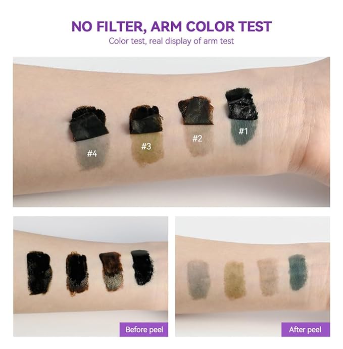 2Pcs Peel Off Eyebrow Tint Gel - Waterproof & Sweatproof All-Day Wear, Transfer-Resistant Tattoo Effect, All Skin Types + Mother’s Day Gift Set, 03#Light Brown