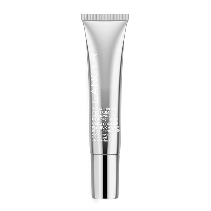 Lancer Skincare 3D Hyaluronic Eye Serum with Vitamin C Brightening Complex, Anti-Aging Eye Cream, 0.5 Fluid Ounces