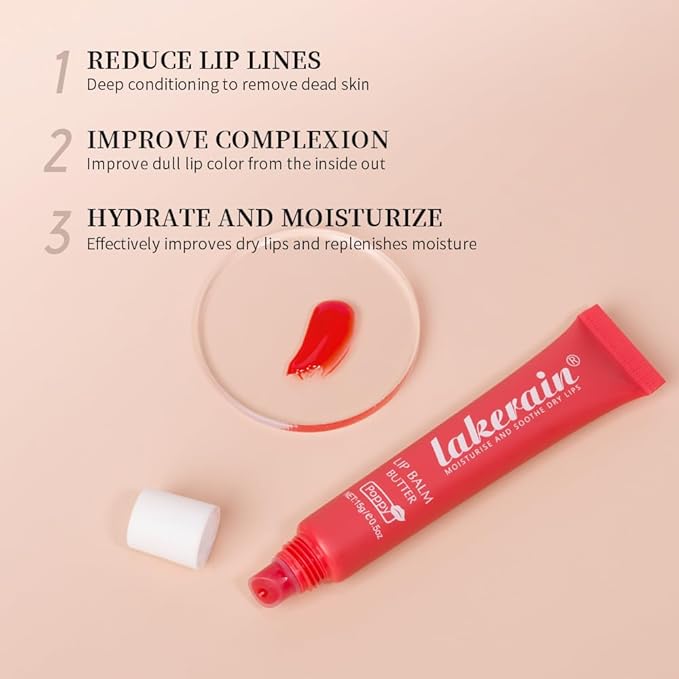 Lip Butter Balm for Dry Cracked Lips,Moisturizing and Hydrating Lip Butter Balm Set,Day and Night Hydrating Lip Mask,Nourishing Lip Care 100% Vegan… (135# Vanilla+Brown Sugar+Cherry)