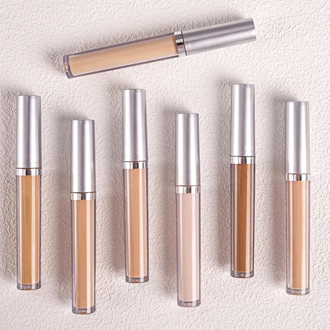 Kaely 2Pcs Hydrating Concealer Wand,Full Coverage Liquid under Eye Concealer,Long Lasting Waterproof Primer Makeup for Dark Circles and Puffiness Trouble Spots Redness,Eye Ring corrector de ojeras 06